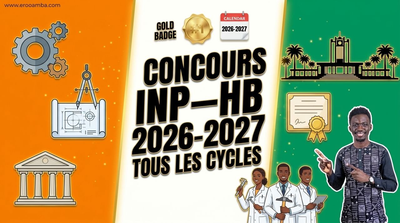 Concours INPHB 2026 : Dates, Sujets, Résultats et Inscription (Guide Complet BAC/BT, Ingénieur, CPGE, DTS, ESCA)